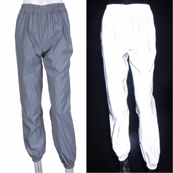 Modern női nadrág magas derékkal, ezüst színben