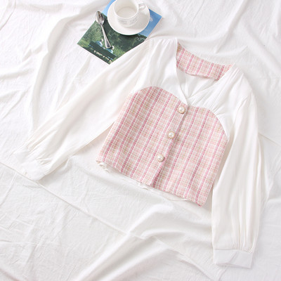 Modern női ing spitz nyakkivágással és hosszú ujjú - többféle színben