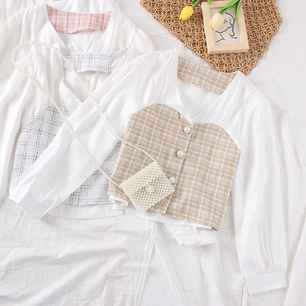 Modern női ing spitz nyakkivágással és hosszú ujjú - többféle színben