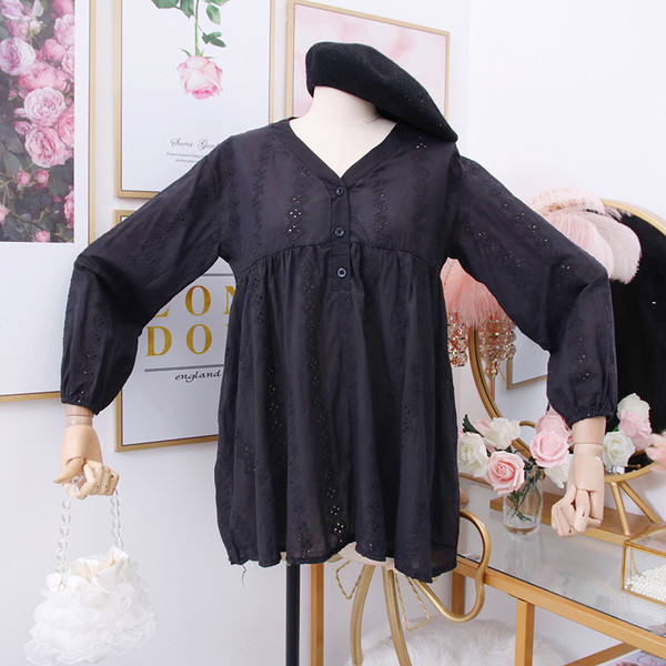 Hétköznapi női ing új modellje - spitz dekoltázs, széles modell három színben