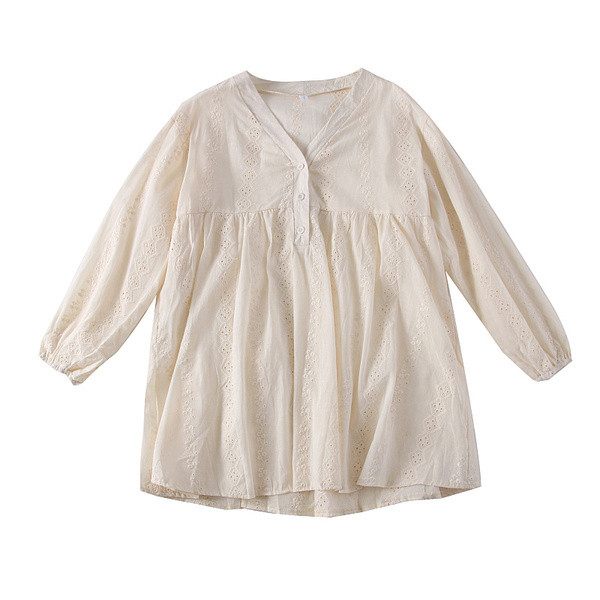 Hétköznapi női ing új modellje - spitz dekoltázs, széles modell három színben