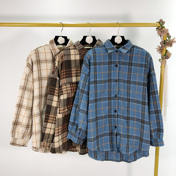 Női kockás ing gombokkal, három színben