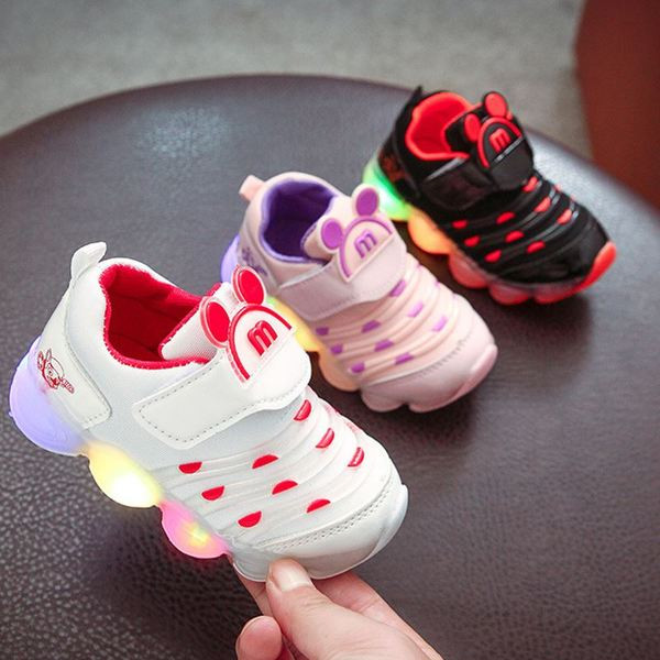 Adidasi copii cu lumini si autocolante in mai multe culori