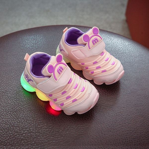 Adidasi copii cu lumini si autocolante in mai multe culori