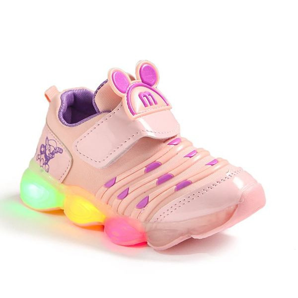 Adidasi copii cu lumini si autocolante in mai multe culori