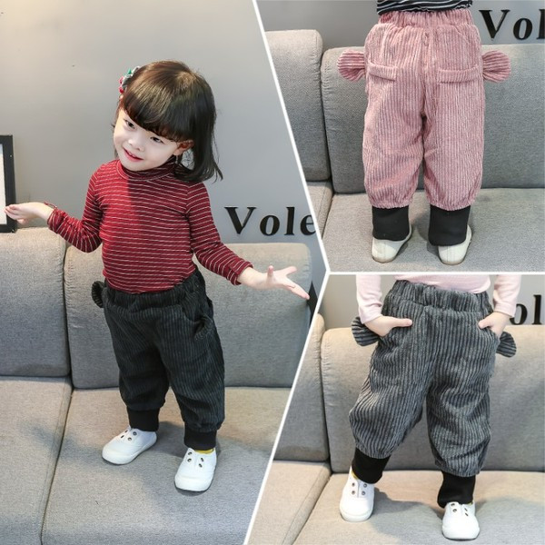 Modern gyereknadrág három színben, zsebekkel, magas derékkal