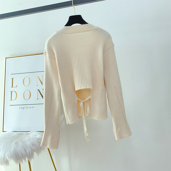 Pulover de dama model uni cu decolteu spitz in mai multe culori