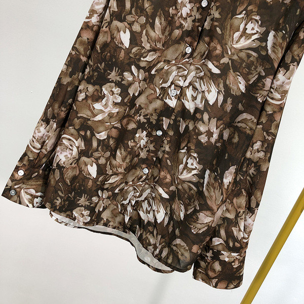 Női ing színes mintával - klasszikus modell