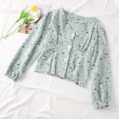 Νέο μοντέλο γυναικείο πουκάμισο με λαιμόκοψη, κουμπιά και floral σχέδια σε διάφορα χρώματα