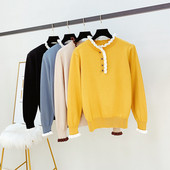 Γυναικείο πουλόβερ  με κουμπιά σε τέσσερα χρώματα