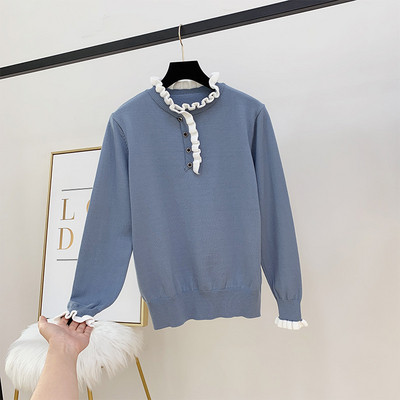 Γυναικείο πουλόβερ  με κουμπιά σε τέσσερα χρώματα