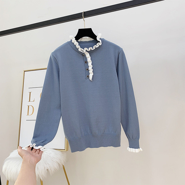 Γυναικείο πουλόβερ  με κουμπιά σε τέσσερα χρώματα