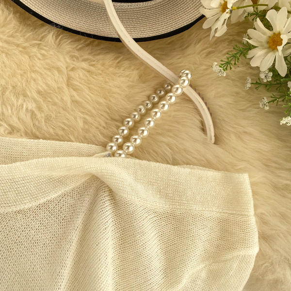 Κομψή γυναικεία μπλούζα με πέρλες διακόσμηση σε δύο χρώματα