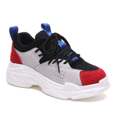 Női színes tornacipő durva talppal és fűzővel