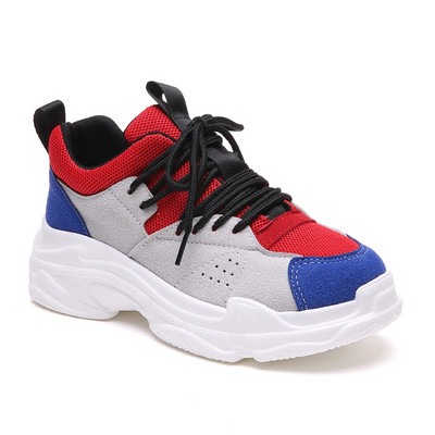 Női színes tornacipő durva talppal és fűzővel