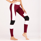 Sport női leggings magas derékkal, piros színben