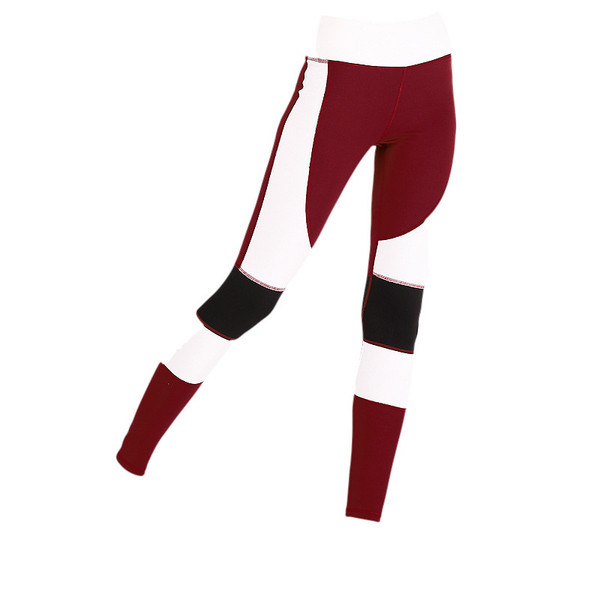 Sport női leggings magas derékkal, piros színben