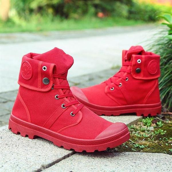 Adidași de iarnă pentru bărbați cu șireturi în roșu, albastru, gri, negru și bej