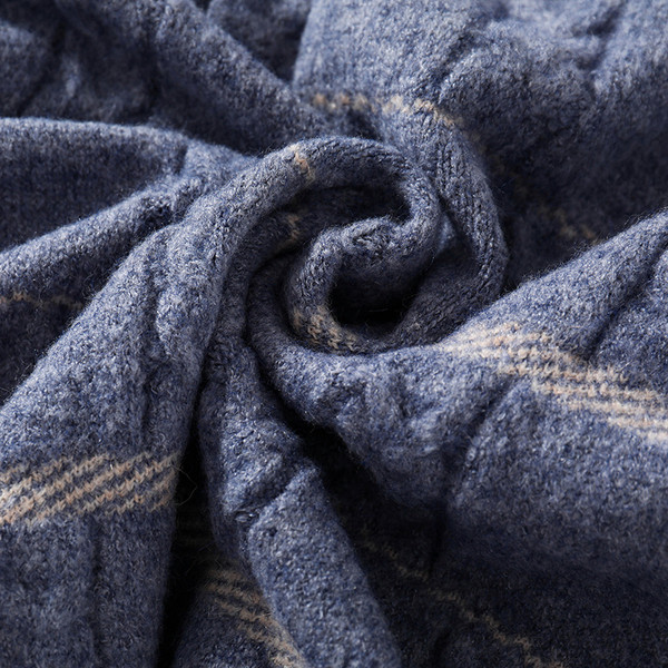 Női pulóver O-nyakú barna és kék színben