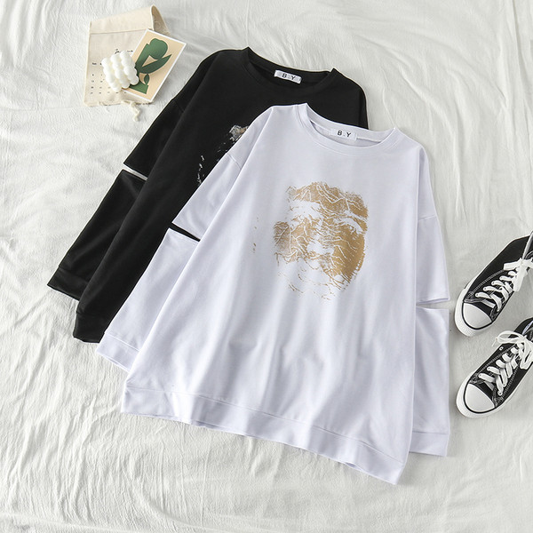 Alkalmi női blúz fehér és fekete rátéttel