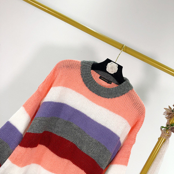 Hosszú csíkos pulóver - sima modell