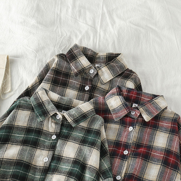 Alkalmi női kockás ing gallérral, három színben