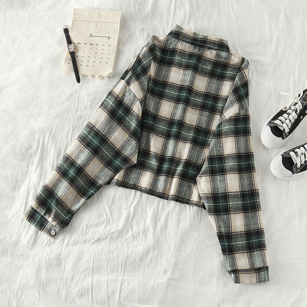 Alkalmi női kockás ing gallérral, három színben