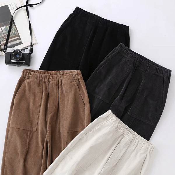 Korszerű, zsebes női nadrág - széles modell több színben