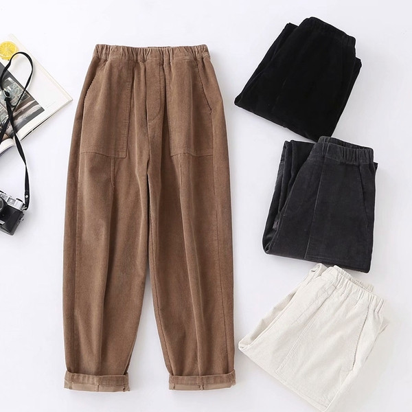 Korszerű, zsebes női nadrág - széles modell több színben