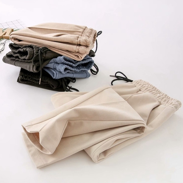 Model nou de pantaloni de dama cu talie inalta si buzunare in mai multe culori