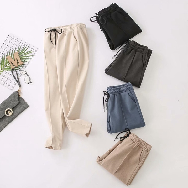 Model nou de pantaloni de dama cu talie inalta si buzunare in mai multe culori