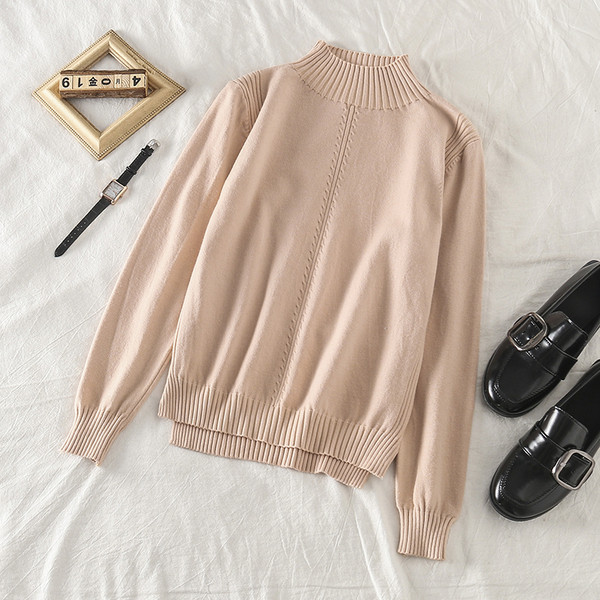 Modern női hosszú ujjú pulóver négy színben