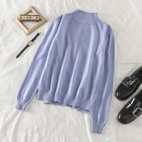 Modern női hosszú ujjú pulóver négy színben