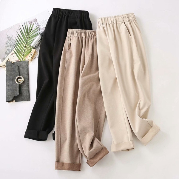 Alkalmi női nadrág magas derékkal - széles modell többféle színben