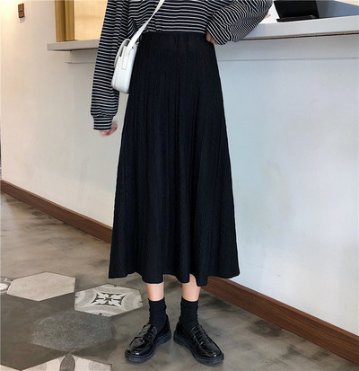 Női lezser szabású szoknya magas derékkal, két színben