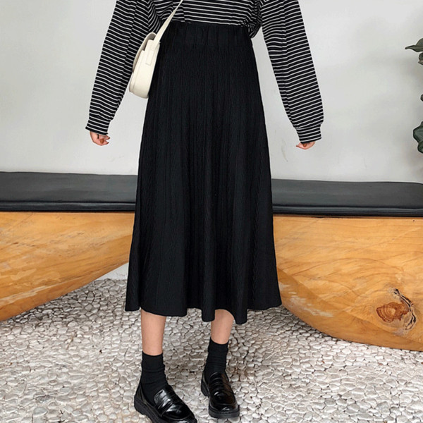 Női lezser szabású szoknya magas derékkal, két színben