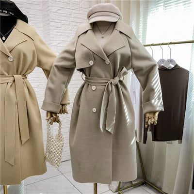 Κομψό γυναικείο παλτόμε ζώνη σε διάφορα χρώματα