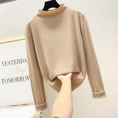 Bluza de dama cu guler inalt in mai multe culori diferite