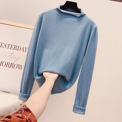 Bluza de dama cu guler inalt in mai multe culori diferite