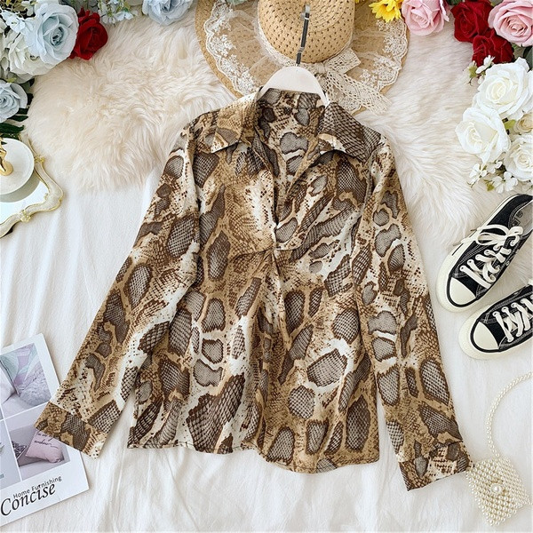 Modern női ing állatmintás négy színben