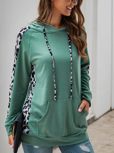 Model nou de hanorac de damă de zi cu zi cu glugă și model animal în mai multe culori