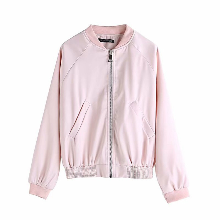 Vékony tavaszi-őszi kabát rózsaszín és zöld színben, fényes hatással