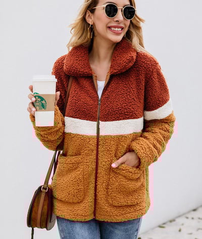 Női alkalmi pulóver zsebbel és cipzárral, három színben