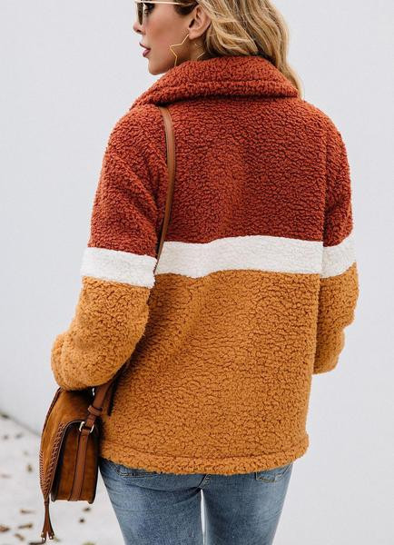 Női alkalmi pulóver zsebbel és cipzárral, három színben