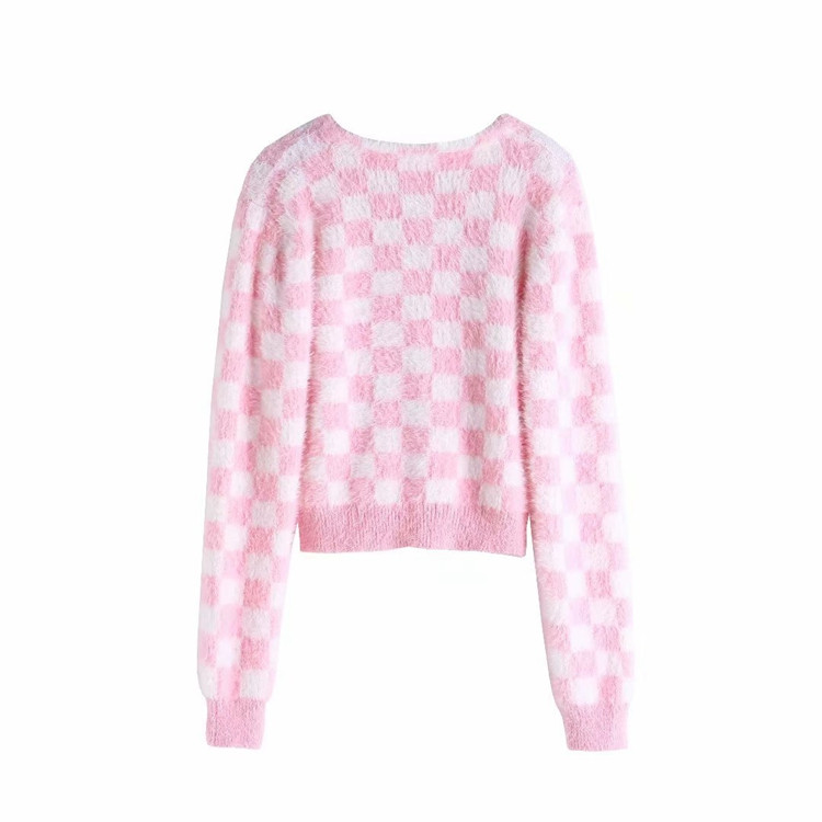 Vastag rövid kardigán színes gombokkal és hosszú ujjakkal