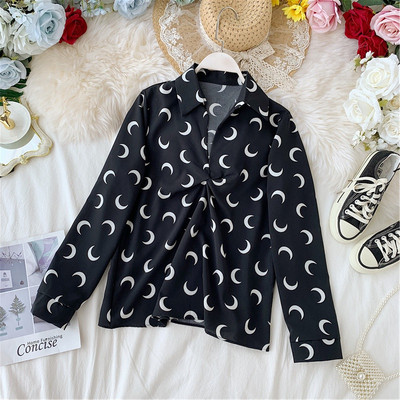 Modern női ing spitz nyakkivágással, különböző színekben