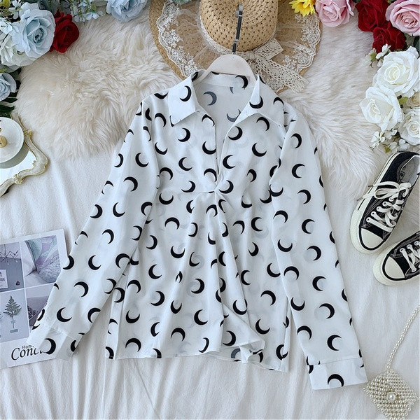 Modern női ing spitz nyakkivágással, különböző színekben