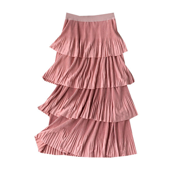 Modern női hosszú szoknya, magas derékkal, öt színben