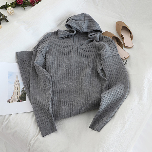 Rochie de iarna de dama cu gluga in negru, maro si gri