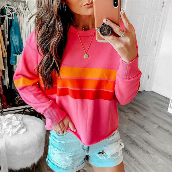 Új modell, korszerű női blúz O-nyakú és több színben nyomott mintával